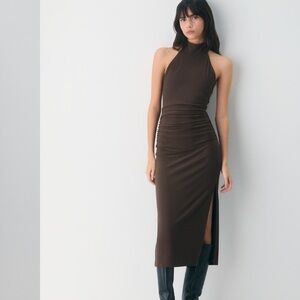 Smooth Matter Remedy Dress- Wilfred (Aritzia)- Brown